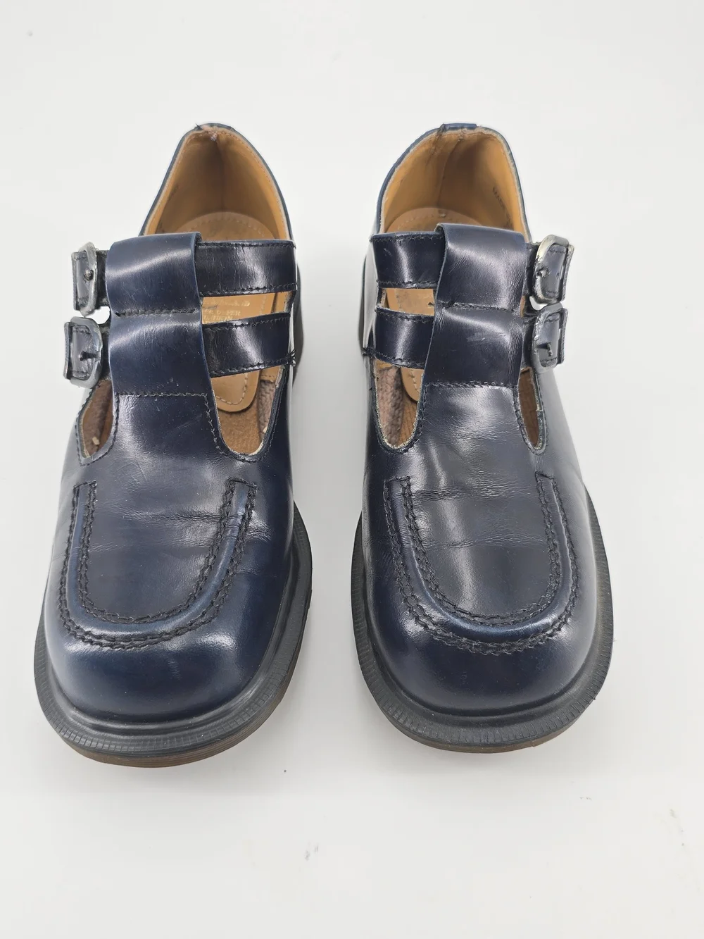 Vtg 90s Doc Martens 8305 Navy Double Strap Mary Janes 4 UK US Womens 6 Rare